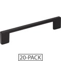 Jeffrey Alexander of the 128 mm Center-to-Center Matte Black Square Sutton Cabinet Bar Pull 20PK 635-128MB-20